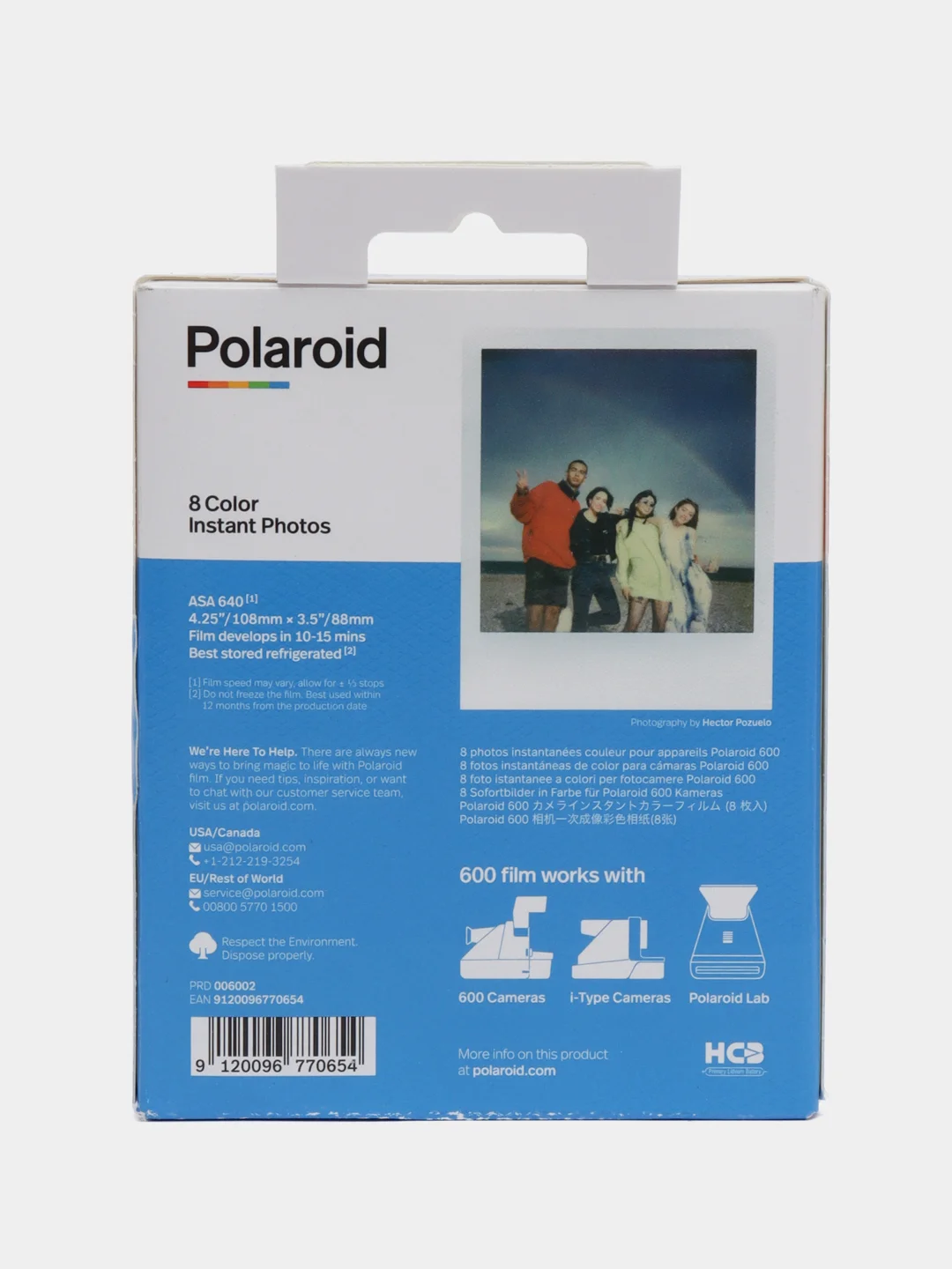 Картридж Polaroid Color 600 Film, 8 снимков