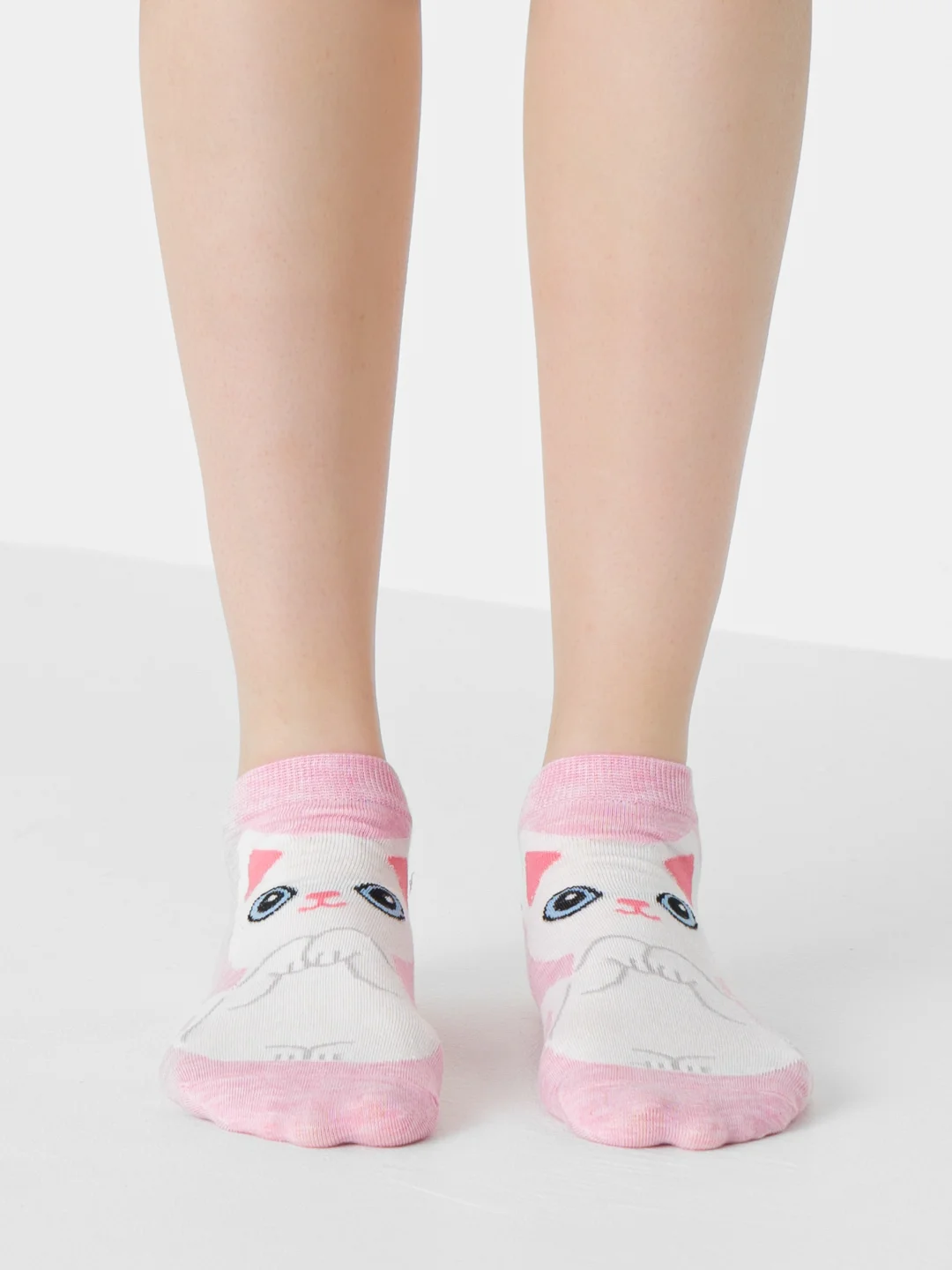 Розовый носки с кошками, женские, 34-39