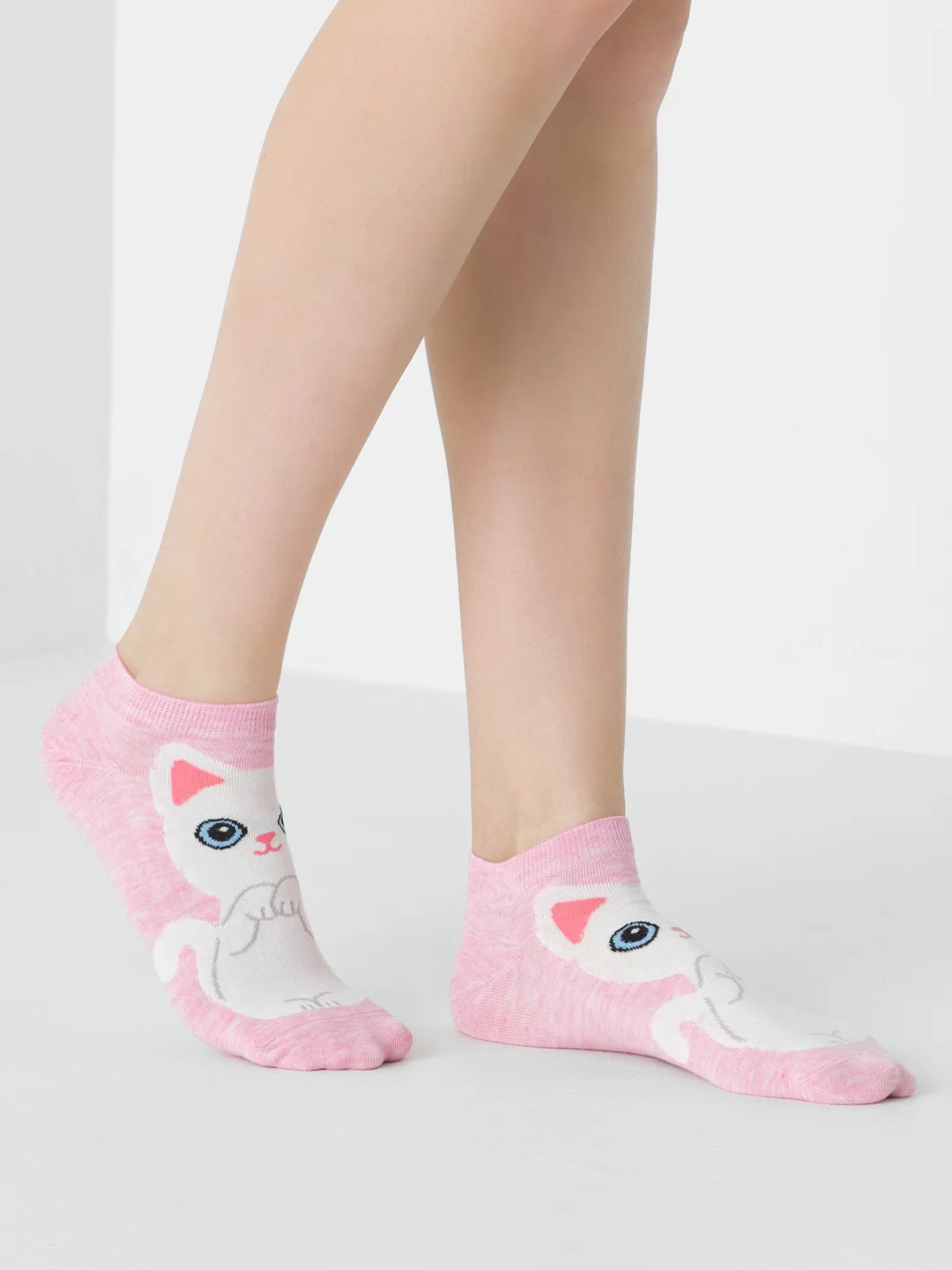 Розовый носки с кошками, женские, 34-39