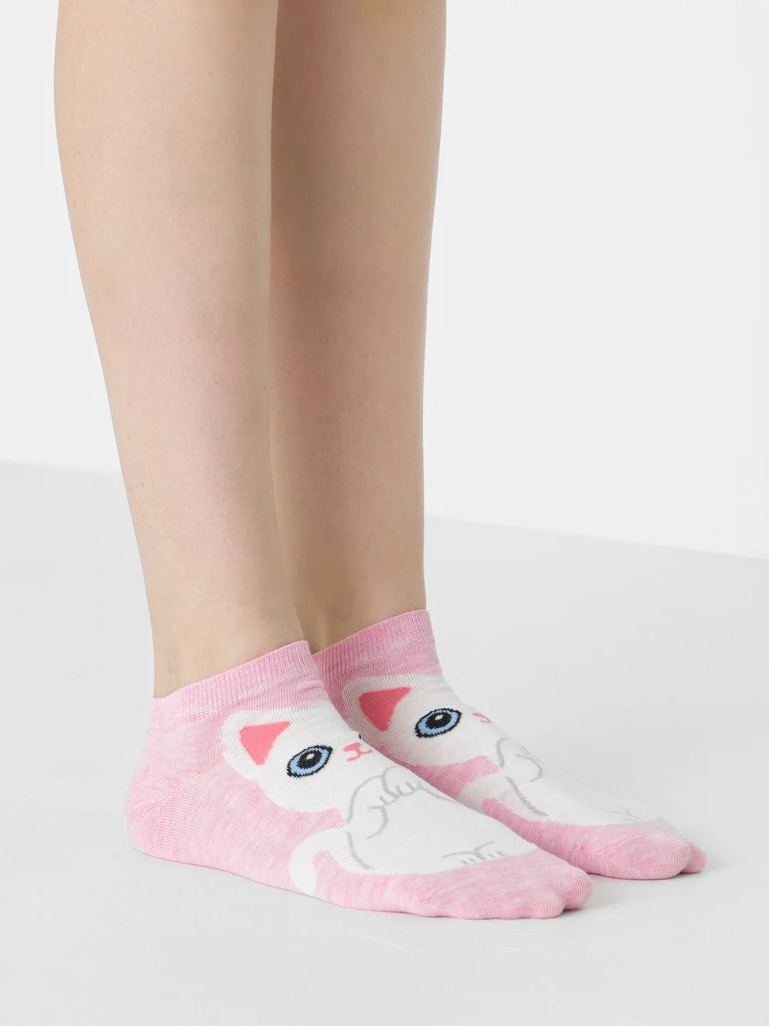 Розовый носки с кошками, женские, 34-39