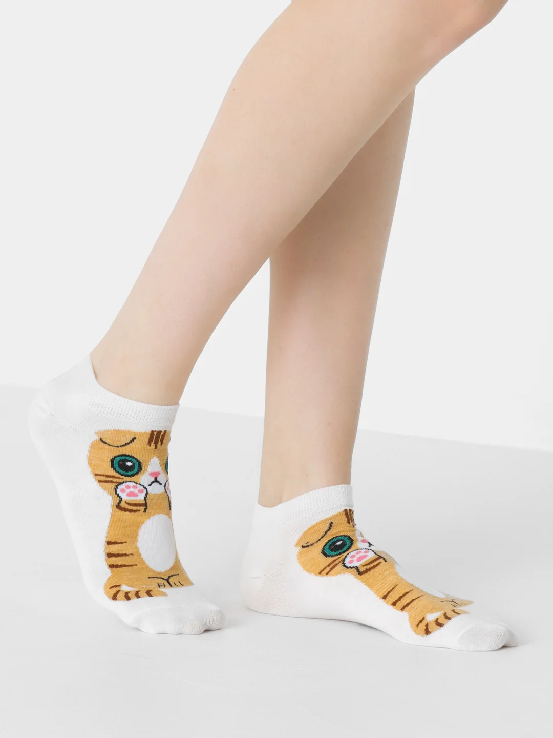 Молочный носки с кошками, женские, 34-39