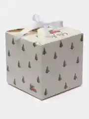 Белый новогодняя коробка квадратная