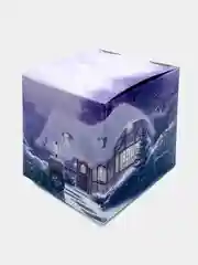 Фиолетовый подарочная коробка с новогодним принтом