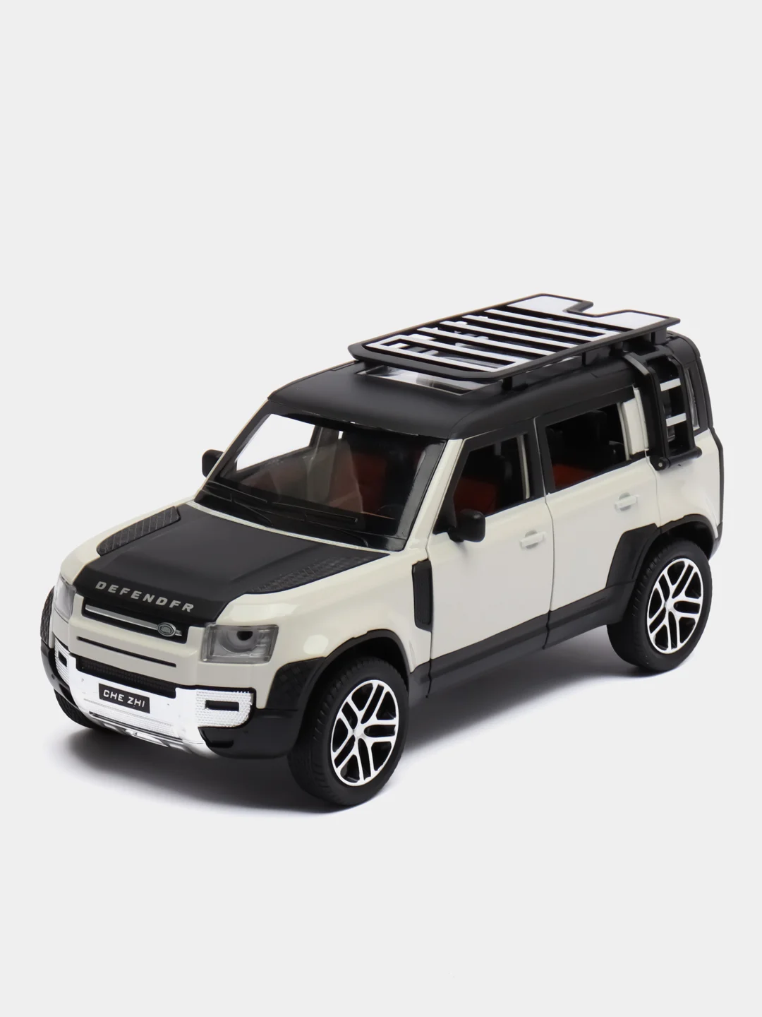 Машина большая свет звук металлическая Land Rover Defender, инерционная с озвучкой, 20 см