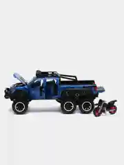 Синий машина металлическая полиция Форд Раптор (Ford Raptor), инерционная, с озвучкой, 21 см