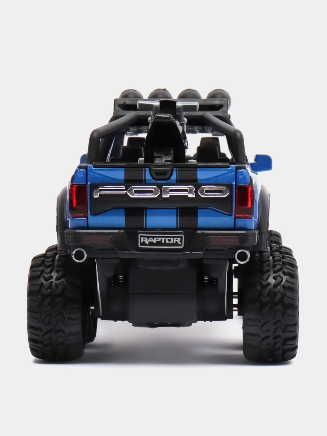 Синий машина металлическая полиция Форд Раптор (Ford Raptor), инерционная, с озвучкой, 21 см