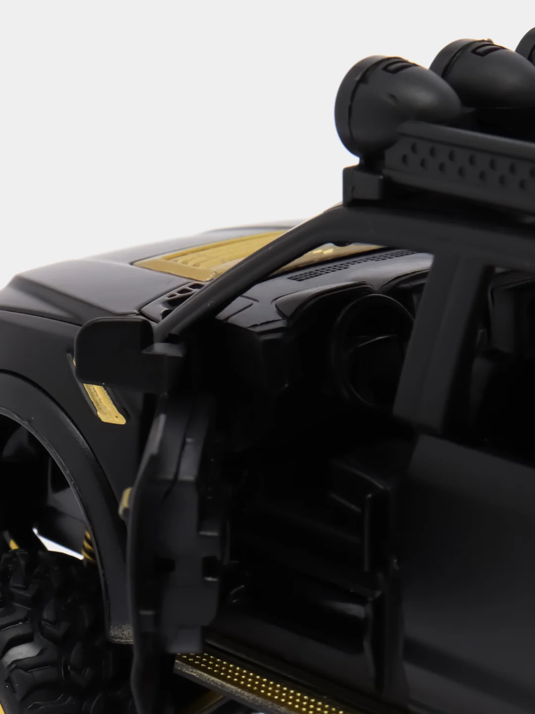 Черный машина металлическая полиция Форд Раптор (Ford Raptor), инерционная, с озвучкой, 21 см