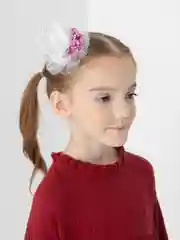 Белый корона-заколка на голову
