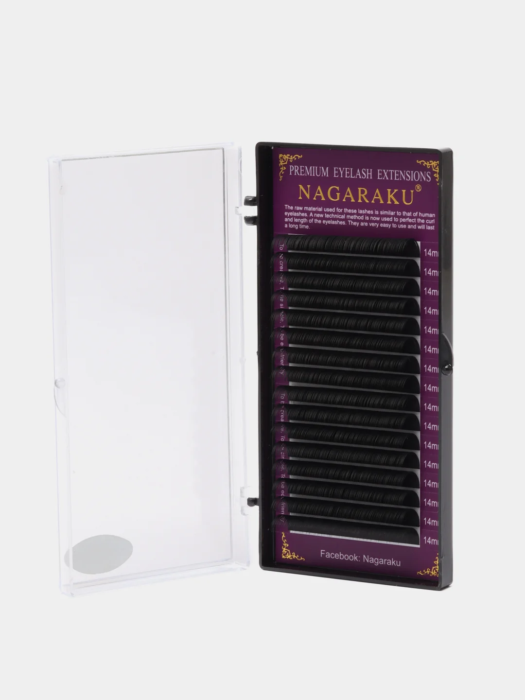 Ресницы для наращивания Nagaraku, 16 штук в палетке