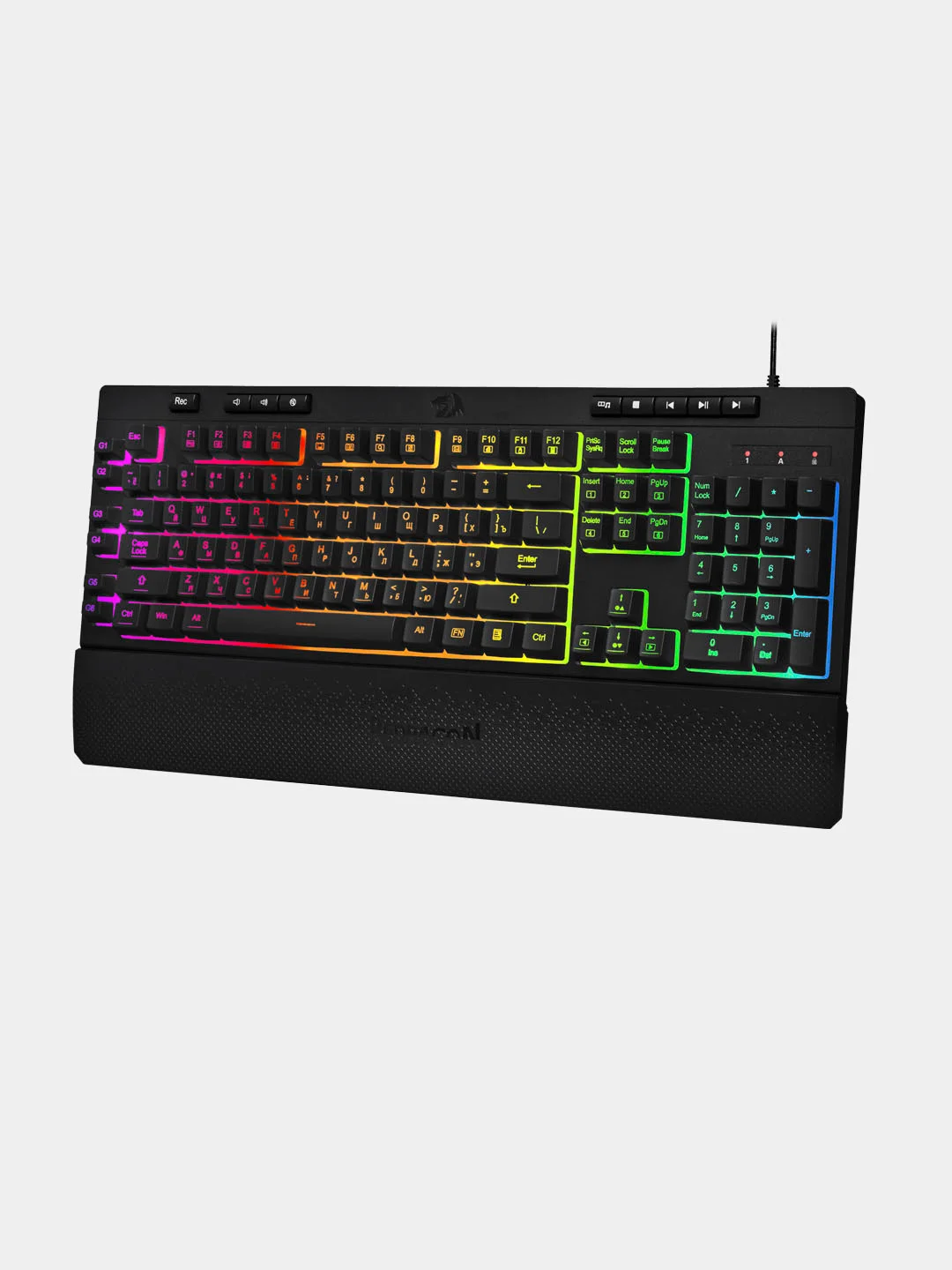 Игровая клавиатура для компьютера мембранная Redragon Shiva, подсветка RGB