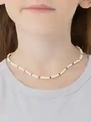 Серебряный чокер-ожерелье из бисера