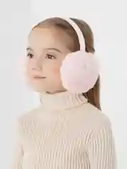Розовый меховые наушники