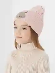 Розовый шапка детская, на флисе