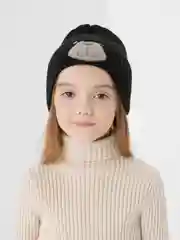 Черный шапка детская, на флисе