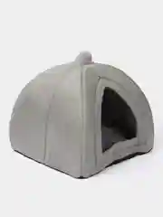 Серый уютный мягкий домик лежанка для кошек и собак с мягкой подстилкой, кошачий, подстилка