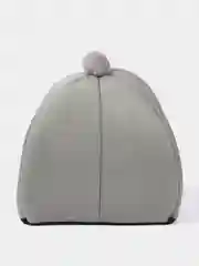 Серый уютный мягкий домик лежанка для кошек и собак с мягкой подстилкой, кошачий, подстилка