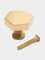 Мебельная ручка шестигранная латунная, 25x25 мм, 30x25 мм