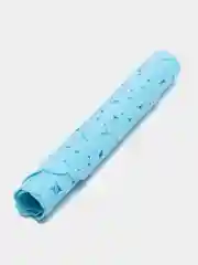 Голубой коврик резиновый для ванной комнаты