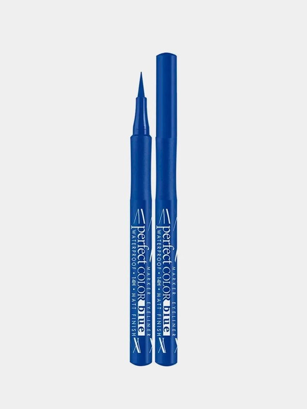 LUXVISAGE Подводка-фломастер для глаз PERFECT COLOR waterproof 14H matt finish тон Blue