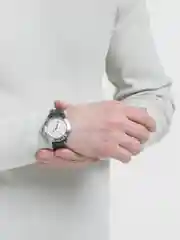 Белый часы мужские, механические, командирские