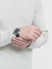 Серебряный часы мужские, механические, командирские