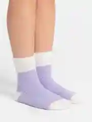 Лавандовый носки высокие утепленные, махровые