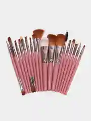 Розовый набор кистей для макияжа Professional MAANGE 18 штук, 9 цветов