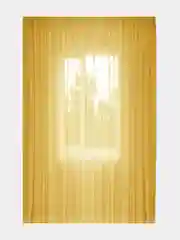 Желтый тюль на шторной ленте