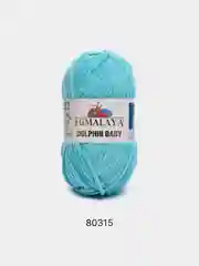 Небесно-голубой пряжа плюшевая Himalaya Dolphin Baby, полиэстер, 100 г, 120 м