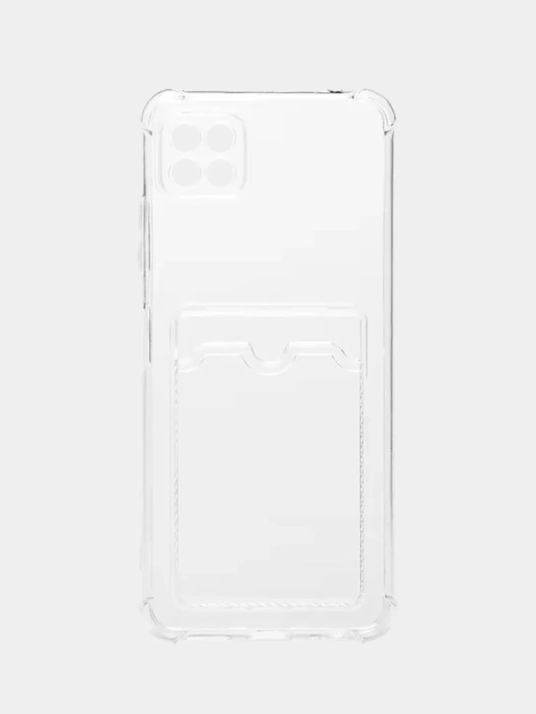 Чехол для Samsung Galaxy A22s / A22 5G, силиконовый,прозрачный, с карманом для карт