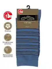 Голубой носки мужские OMSA классические высокие полосатые