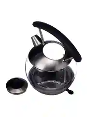 Серебряный чайник электрический Harper HWK-GM01 стеклянный, с подсветкой, защита от перегрева, 1,7л,