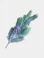Серебряный ветка еловая