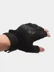 Черный перчатки тактические, защитные без пальцев M L XL