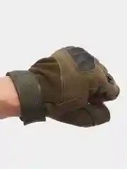 Оливковый перчатки тактические, защитные без пальцев M L XL