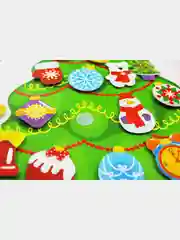 Желтый ёлочка новогодняя. Развивающая игра для малыей на липучках