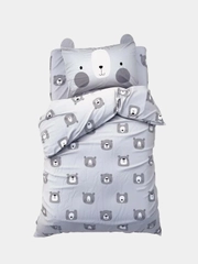 Постельное белье "Этель" 1,5 сп Gray bear 143х215 см, 150х214 см, 50х70 см -1 шт