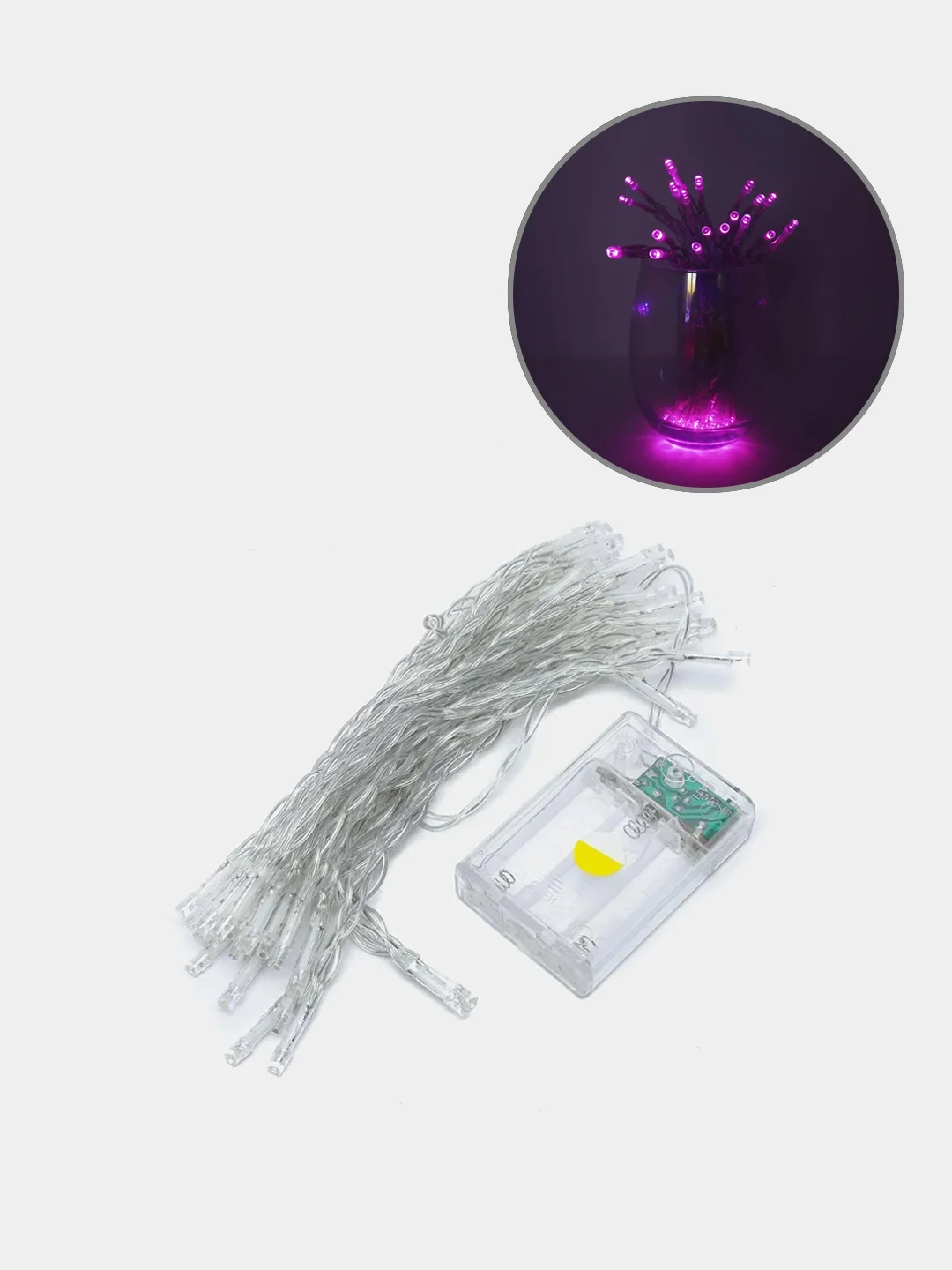 Розовый гирлянда на батарейках и USB, 6 цветов, украшение - декор