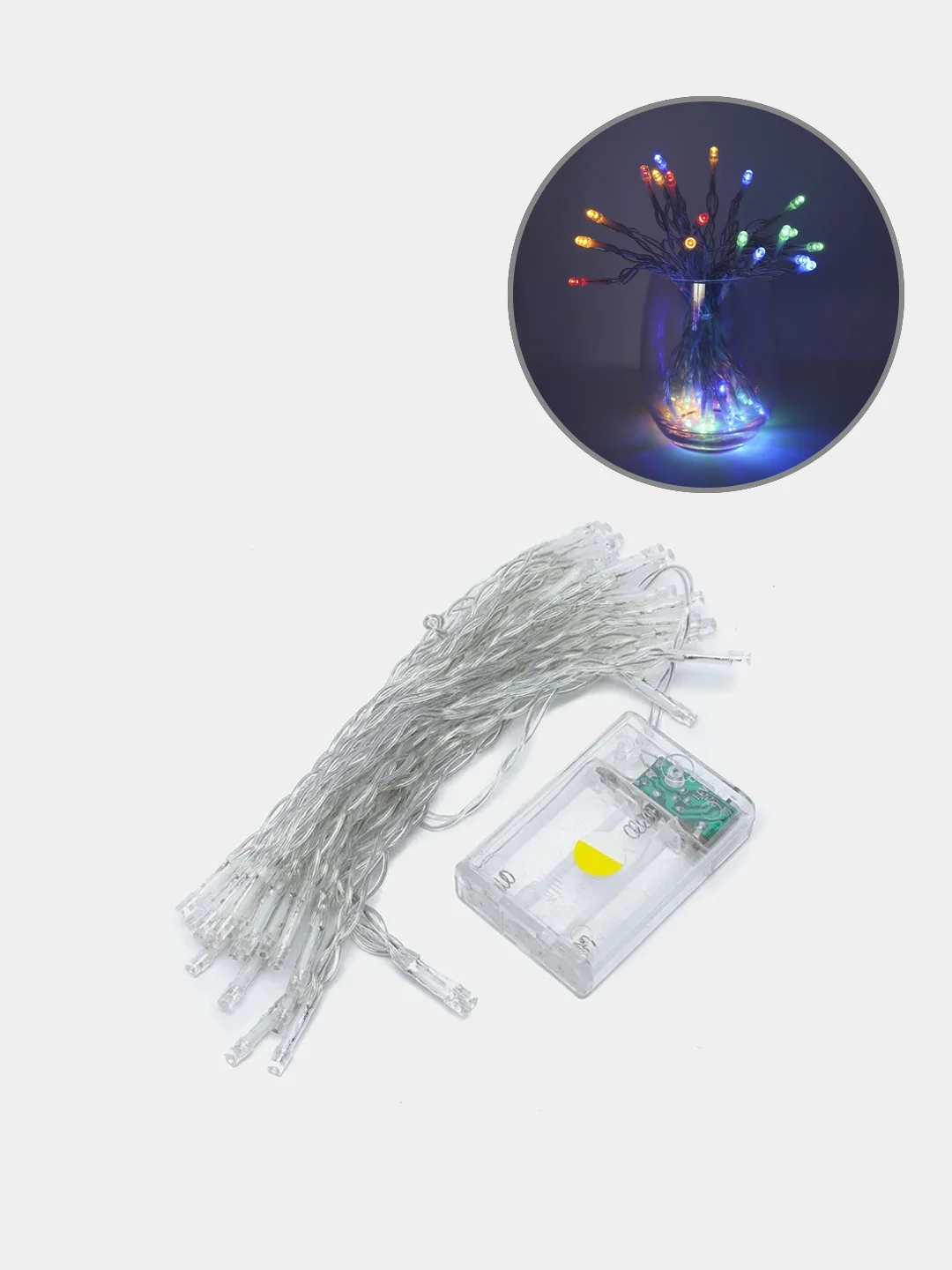Черный гирлянда на батарейках и USB, 6 цветов, украшение - декор