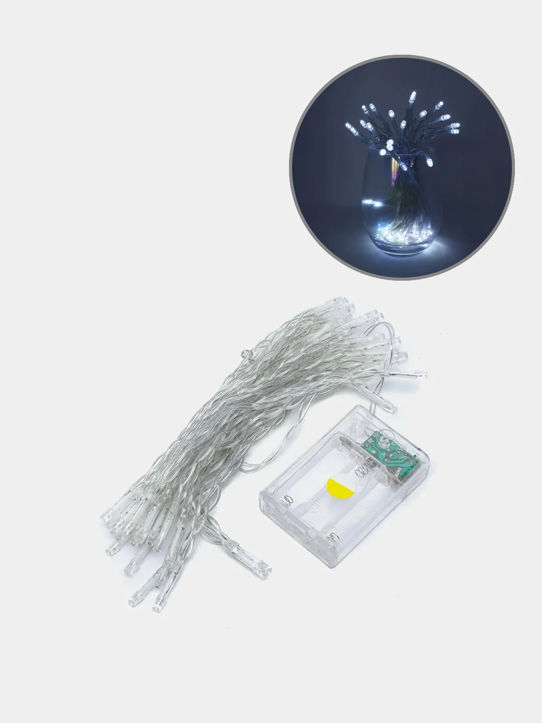 Белый гирлянда на батарейках и USB, 6 цветов, украшение - декор