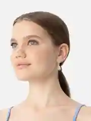 Золотой серьги Хрусталь и Лунный камень