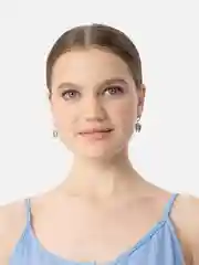 Бирюзовый серьги Бабочки на кольце