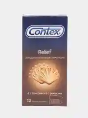 Contex Relief Презервативы с 6 ребрами и с 6 точками, 12шт