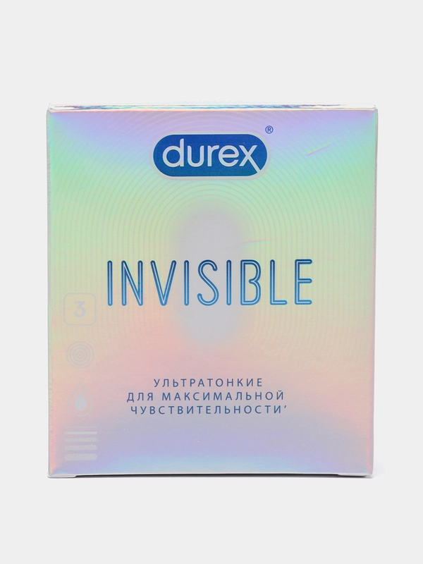 Durex Invisible Презервативы ультратонкие  для максимальной чувствительности, 3 шт