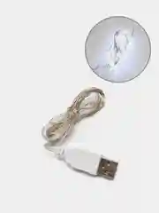 Белый гирлянда светодиодная USB, гибкая нить Роса