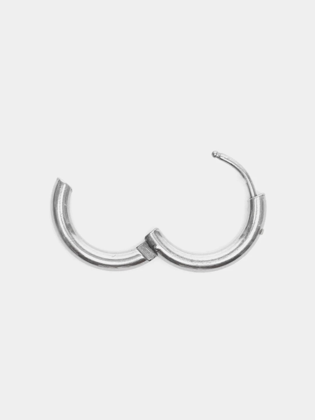 Серебряный серьга-кольцо из медицинской стали, мужская, 8 мм, 12 мм, 14 мм, 1 штука