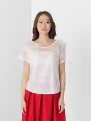 Белый футболка женская