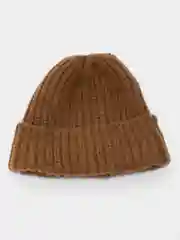 Шоколадный шапка унисекс (мужская, женская) вязанная