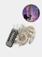 Гирлянда-штора с пультом управления и крючками, RGB, LED, 3 х 3 м