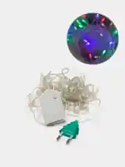 Гирлянда "Нить" 5 м , IP20, прозрачная нить, 50 LED, свечение мульти, 8 режимов, 220 В